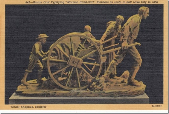 Handcart Pioneers Postcard pg. 1 - 1939_thumb[1]